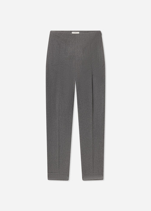 High Waisted Jodphur in Wool Cashmere - Grey Melange, image 4 of 4