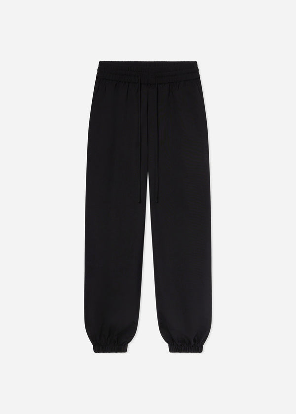 Jogger Pant in Stretch Wool Suiting - Black - CO