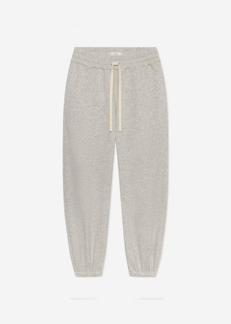 Stretch Jogger in Scuba Jersey - Heather Grey, image 3 of 3