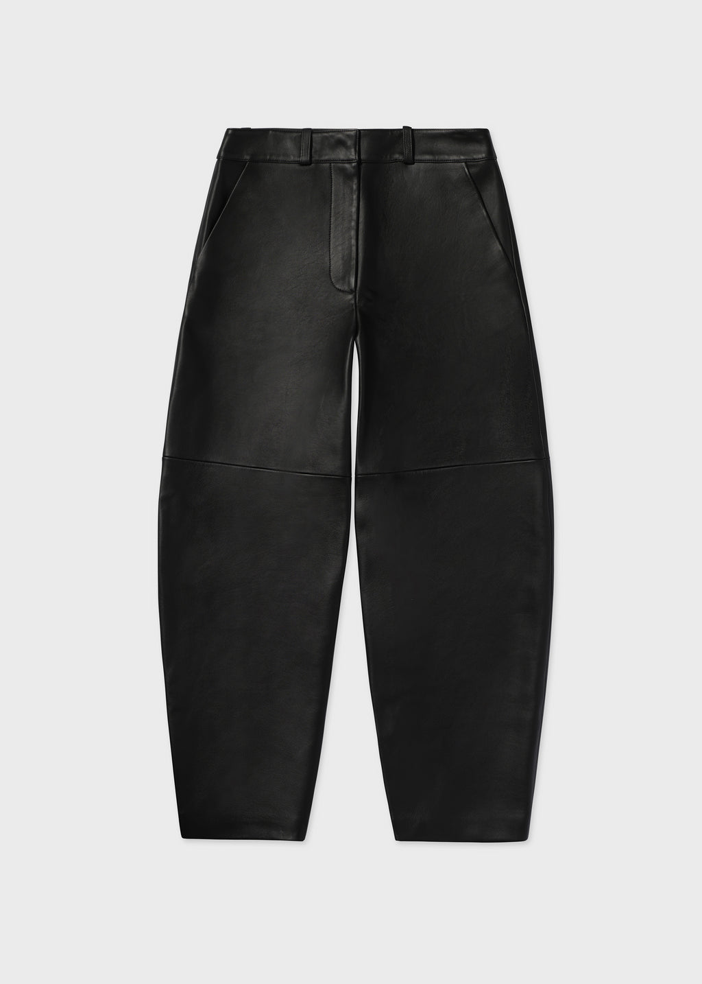 Cropped Leather Trouser - Black - CO