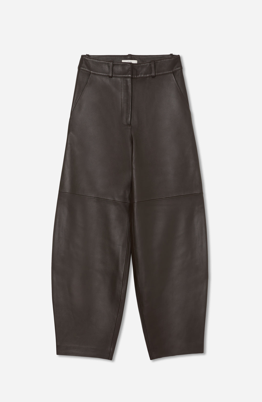 Cropped Leather Trouser - Chocolate - CO