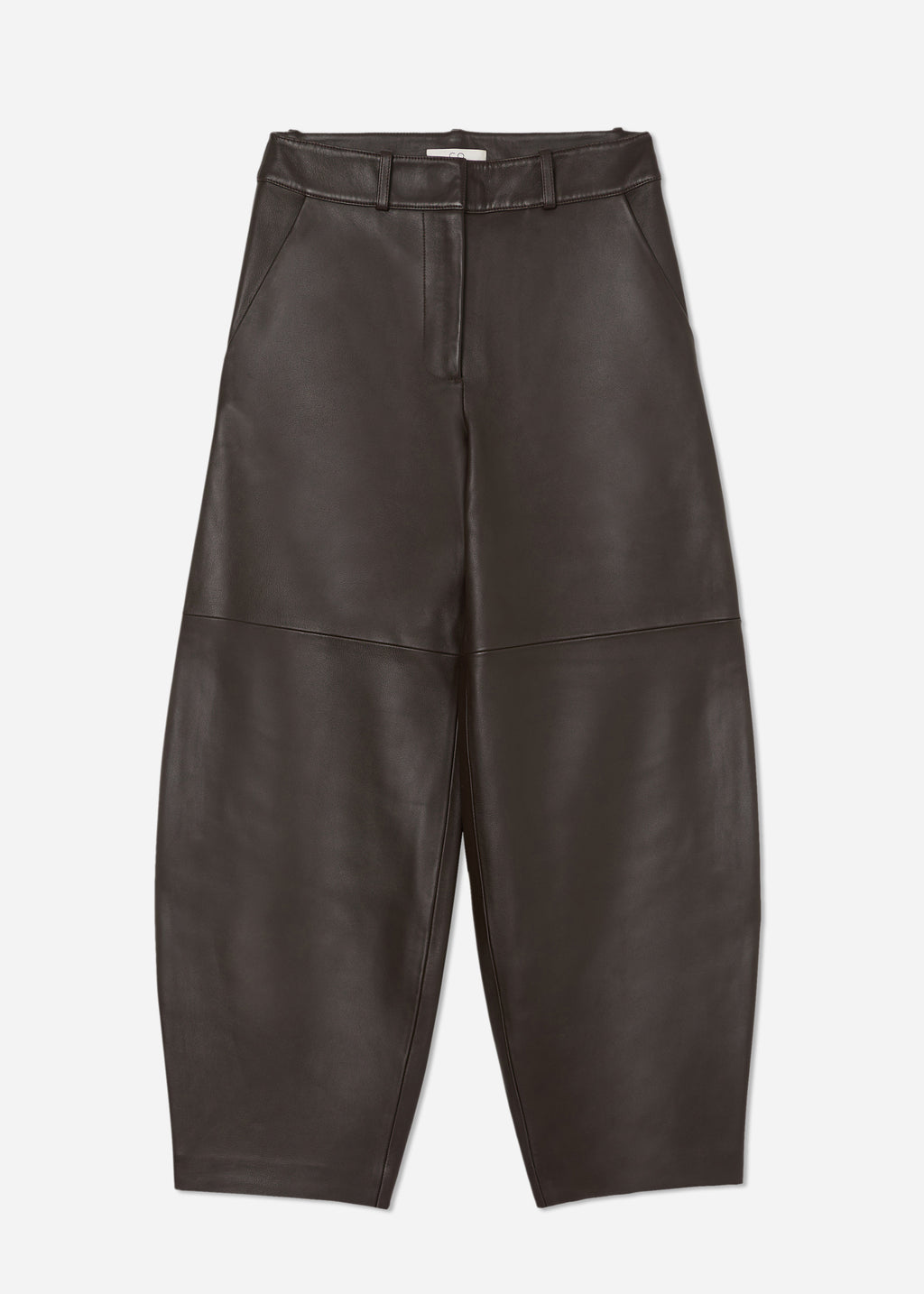 Cropped Leather Trouser - Chocolate - CO