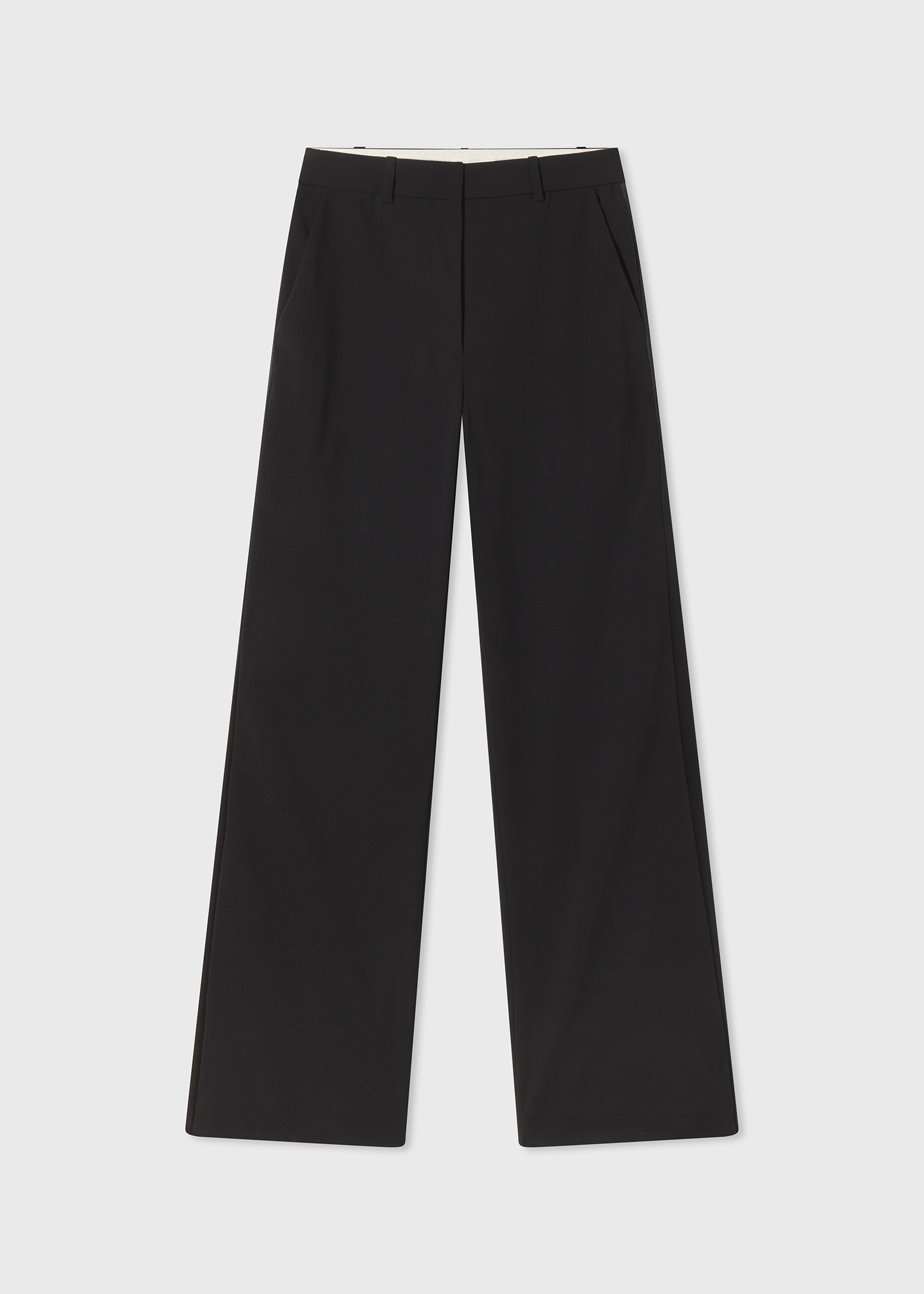 Tuxedo Pant in Wool and SIlk - Black - CO Collections