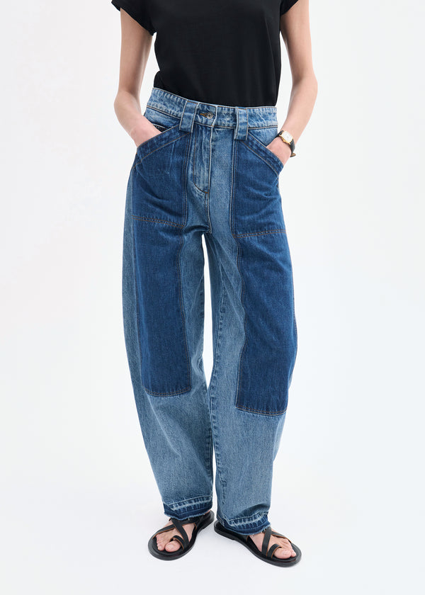 Patchwork Pant in Denim - Indigo - CO