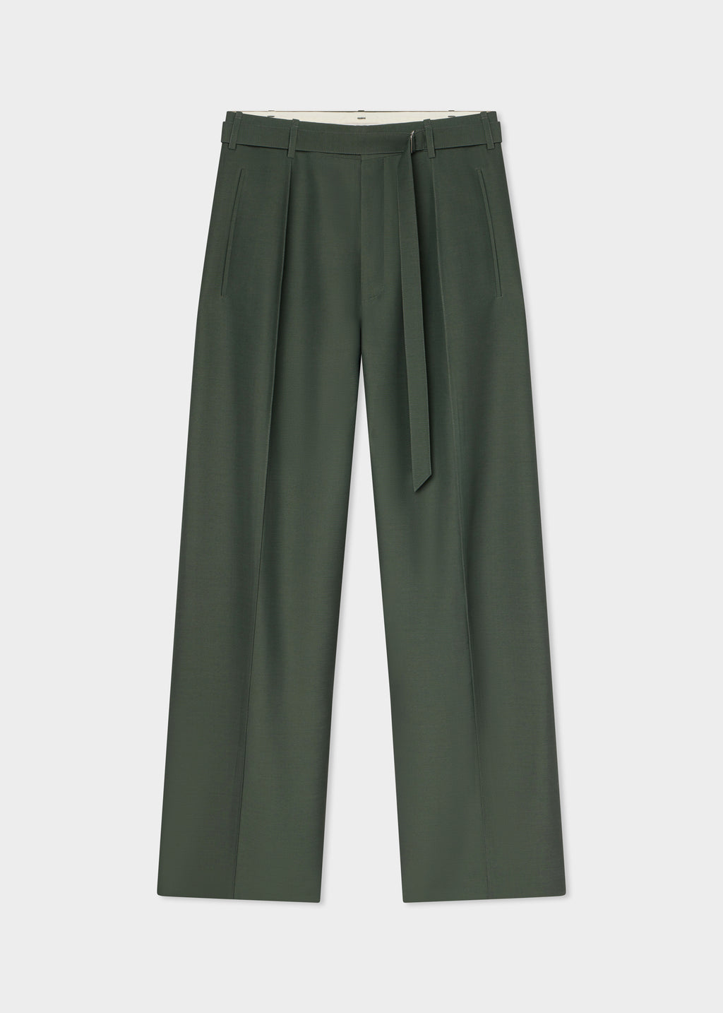 Drop Waist Trouser in Faille - Pistachio - CO