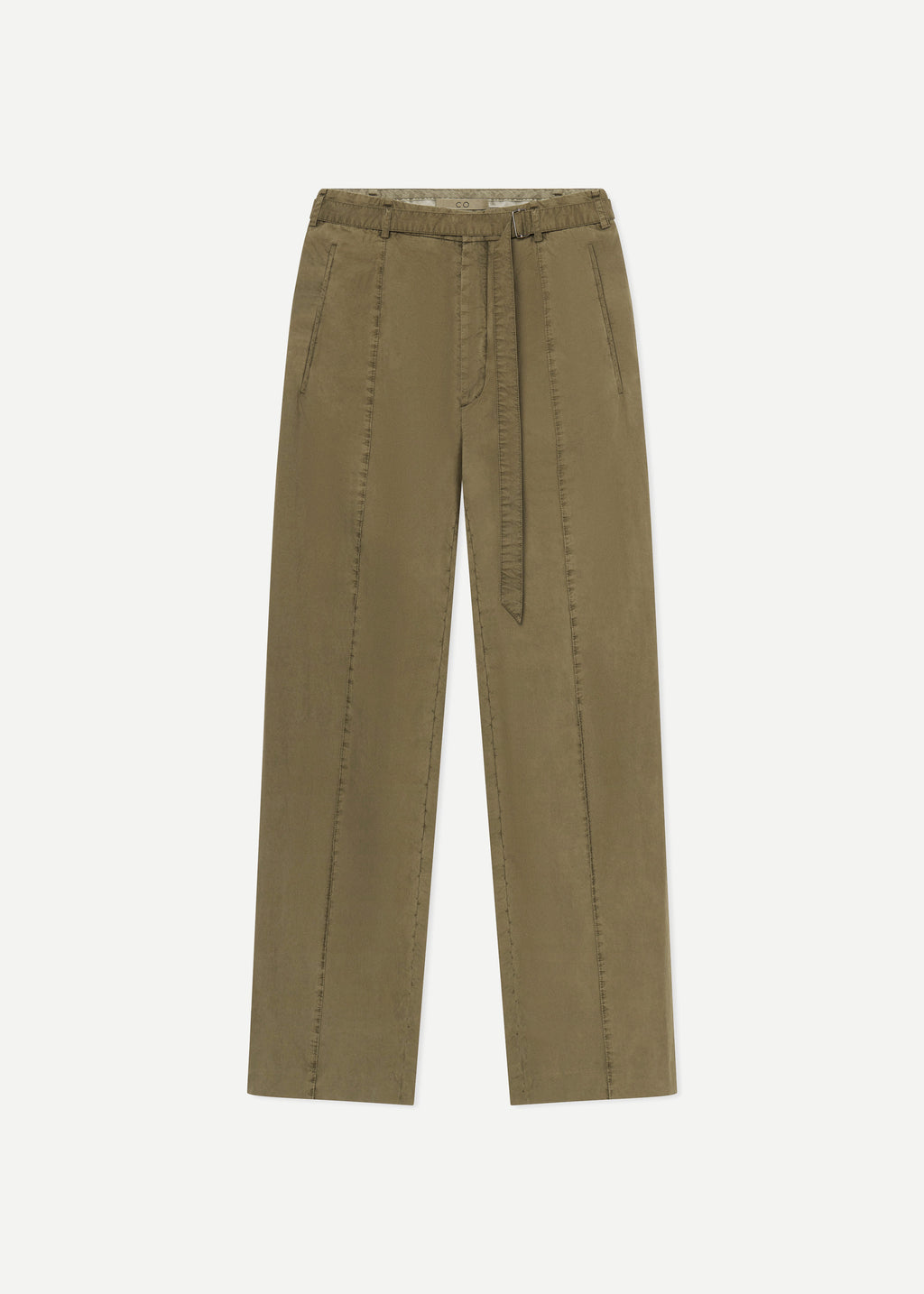 Drop Waist Pant in Cotton Twill - Olive - CO