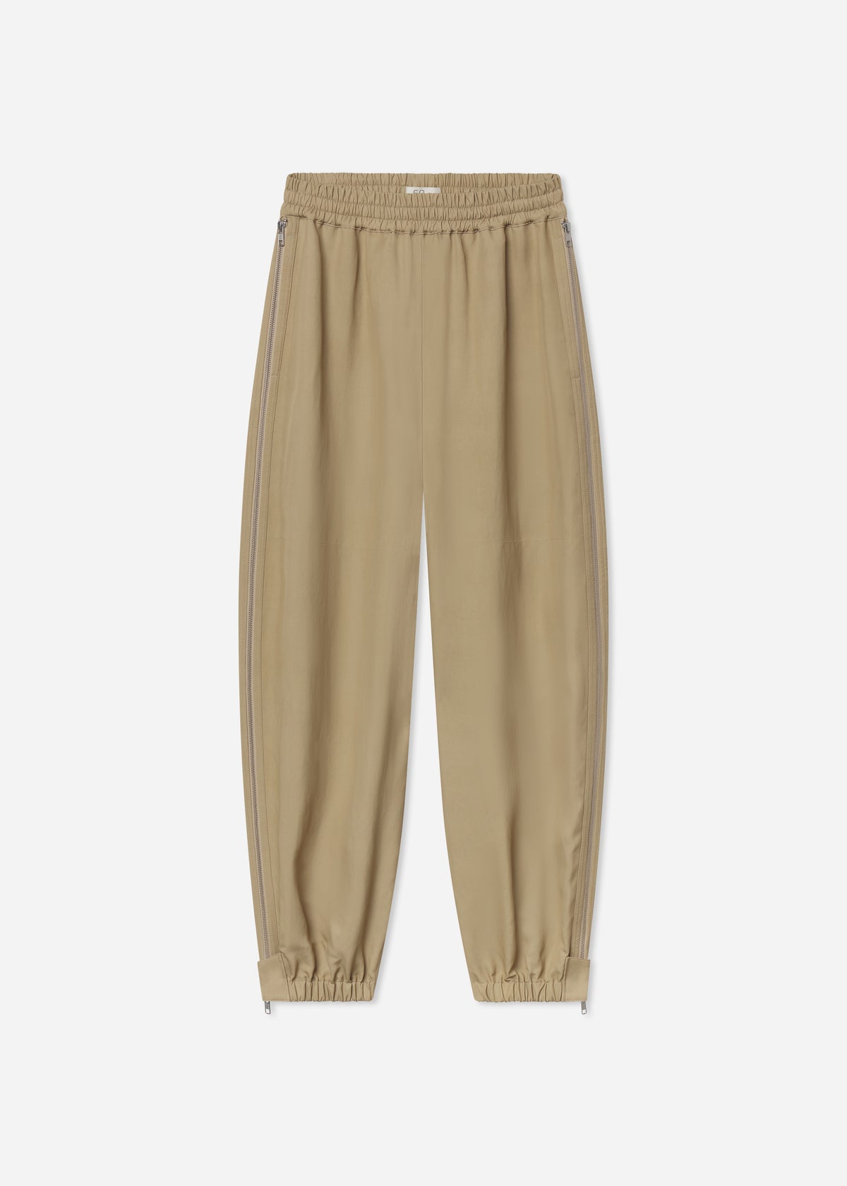 Articulated Vented Pant in Silk Viscose - Khaki, image 4 of 4