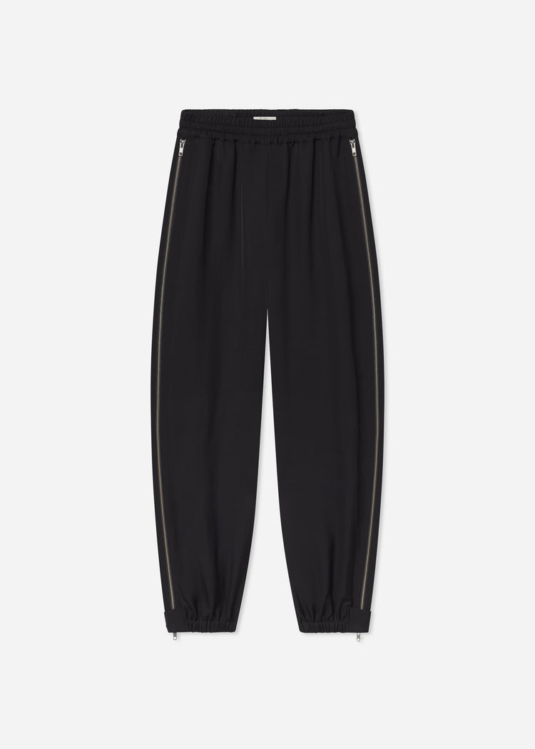 Articulated Vented Pant in Silk Viscose - Black, image 4 of 4