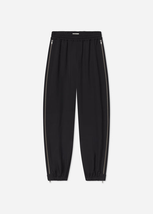 Articulated Vented Pant in Silk Viscose - Black, image 4 of 4