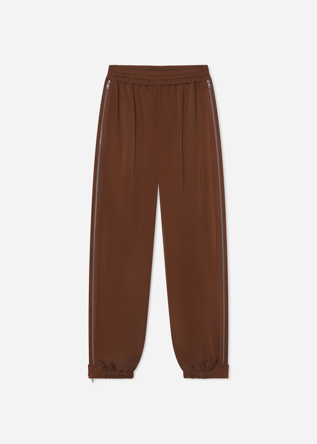 Track Pant in Silk Charmeuse - Moose - CO