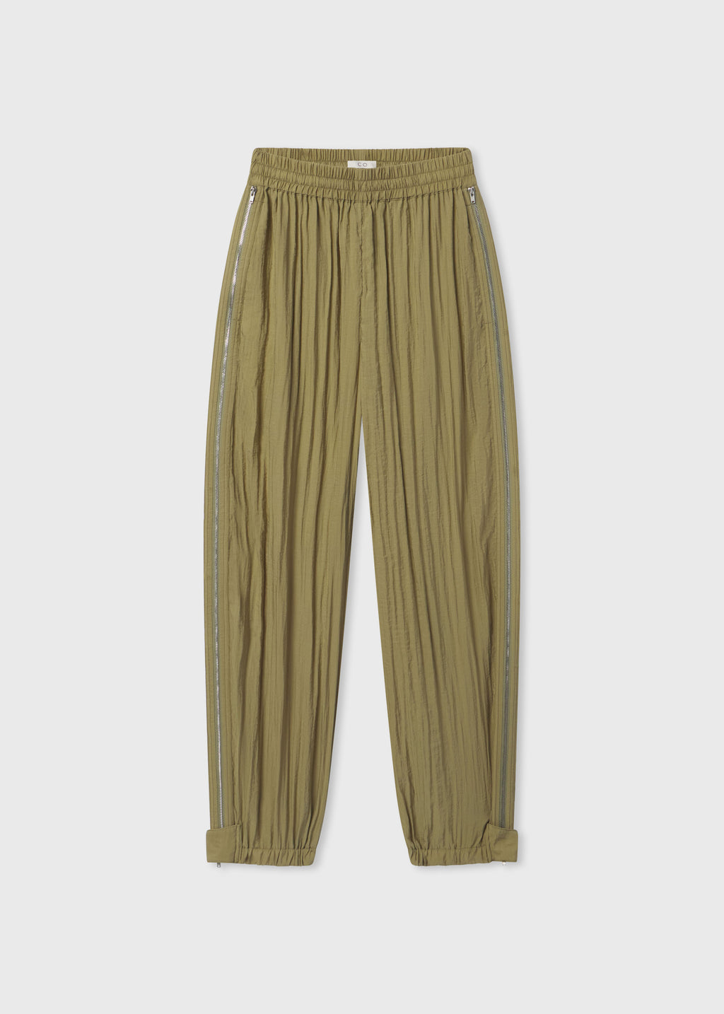 Articulated Vented Pant in Wrinkled Nylon - Aloe - CO