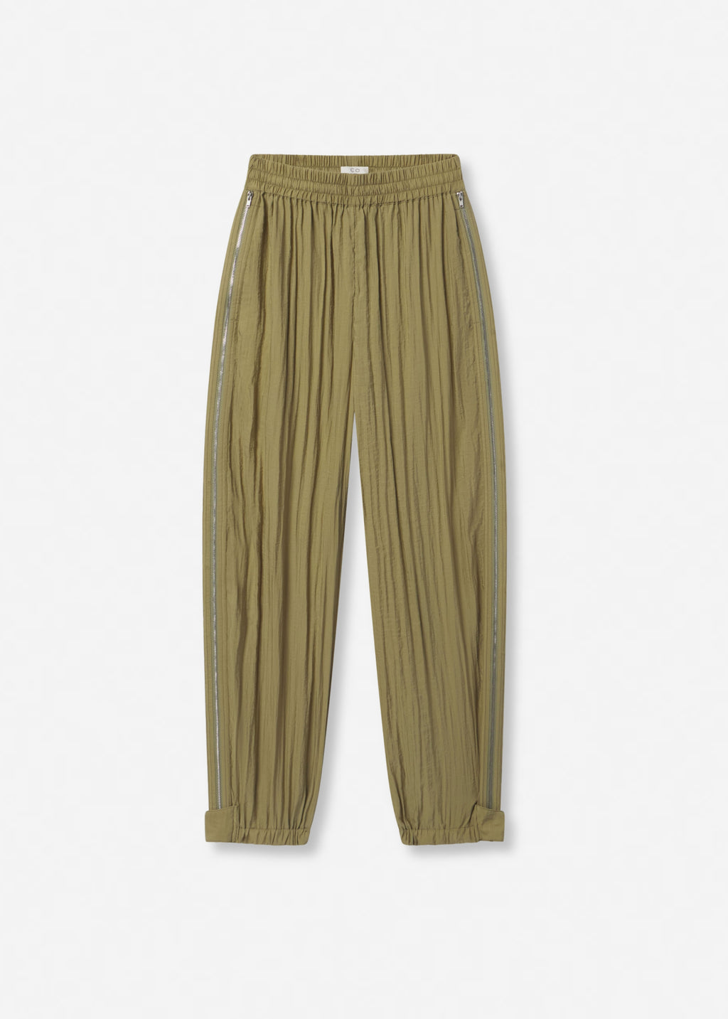Articulated Vented Pant in Wrinkled Nylon - Aloe - CO
