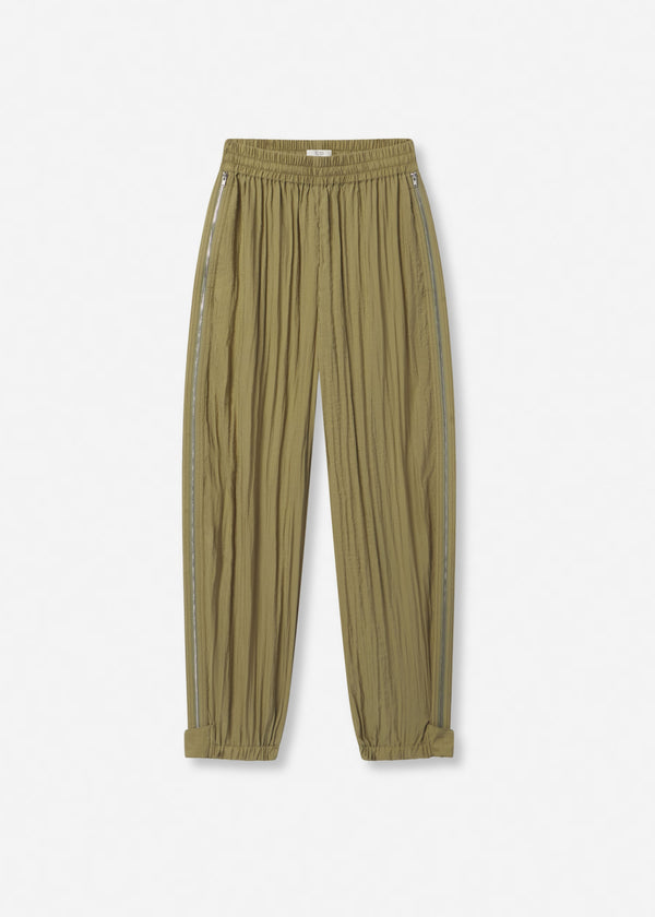 Articulated Vented Pant in Wrinkled Nylon - Aloe - CO
