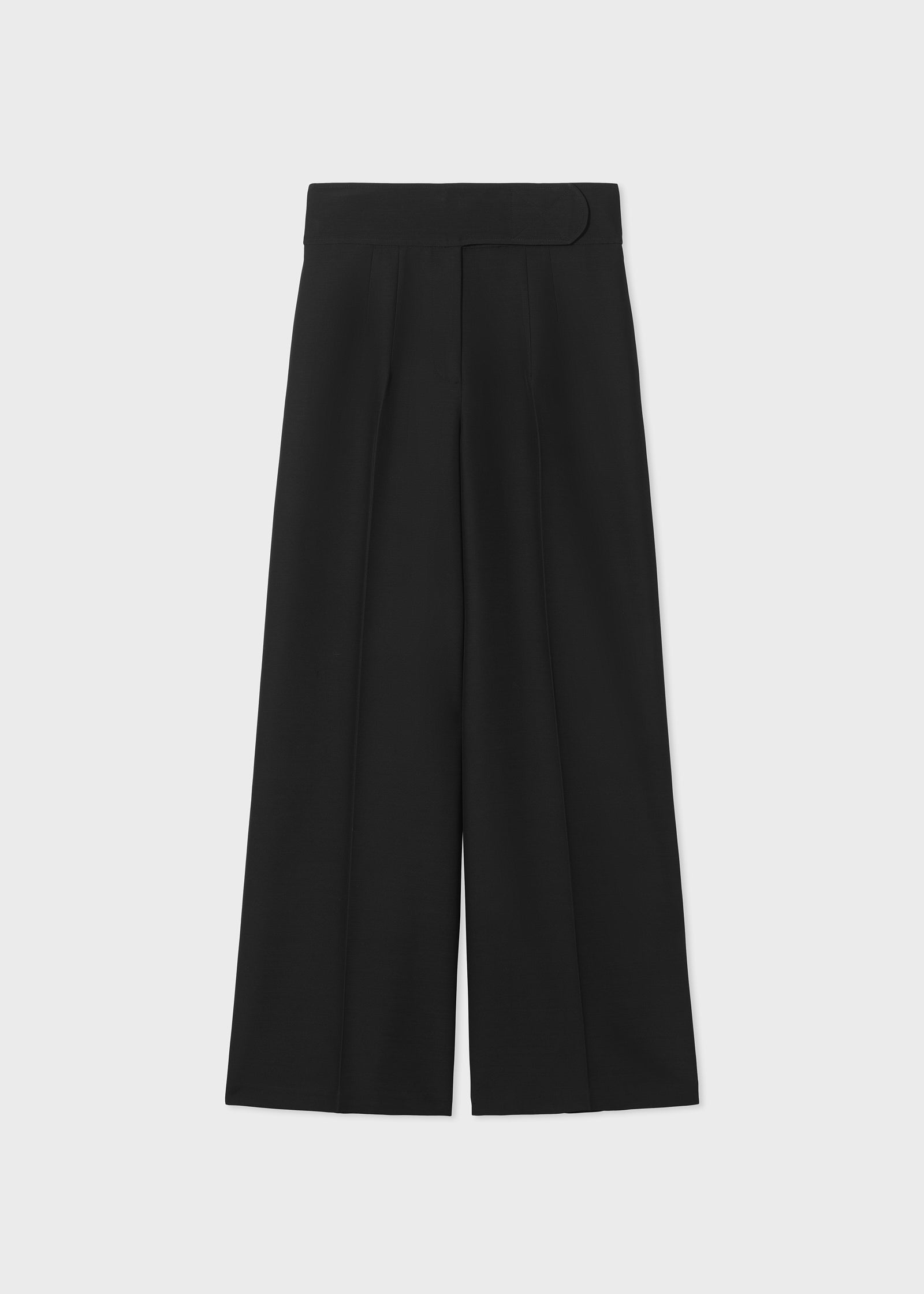 High Waist Trouser with Wide Belt - Black