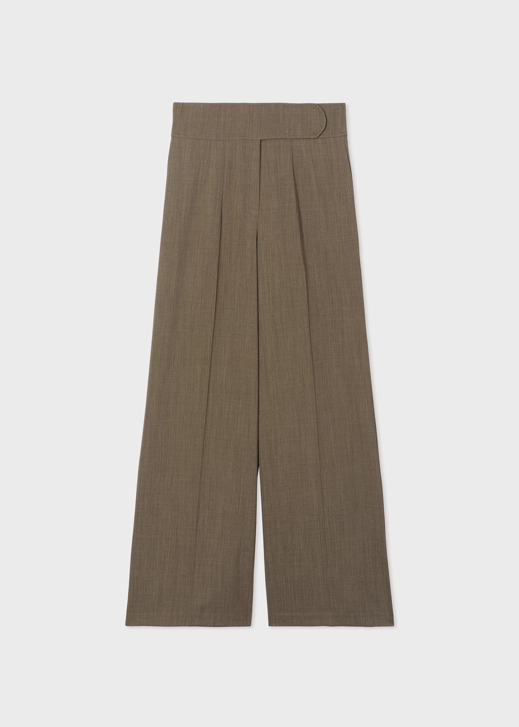 High Waist Trouser with Wide Belt - Brown - CO