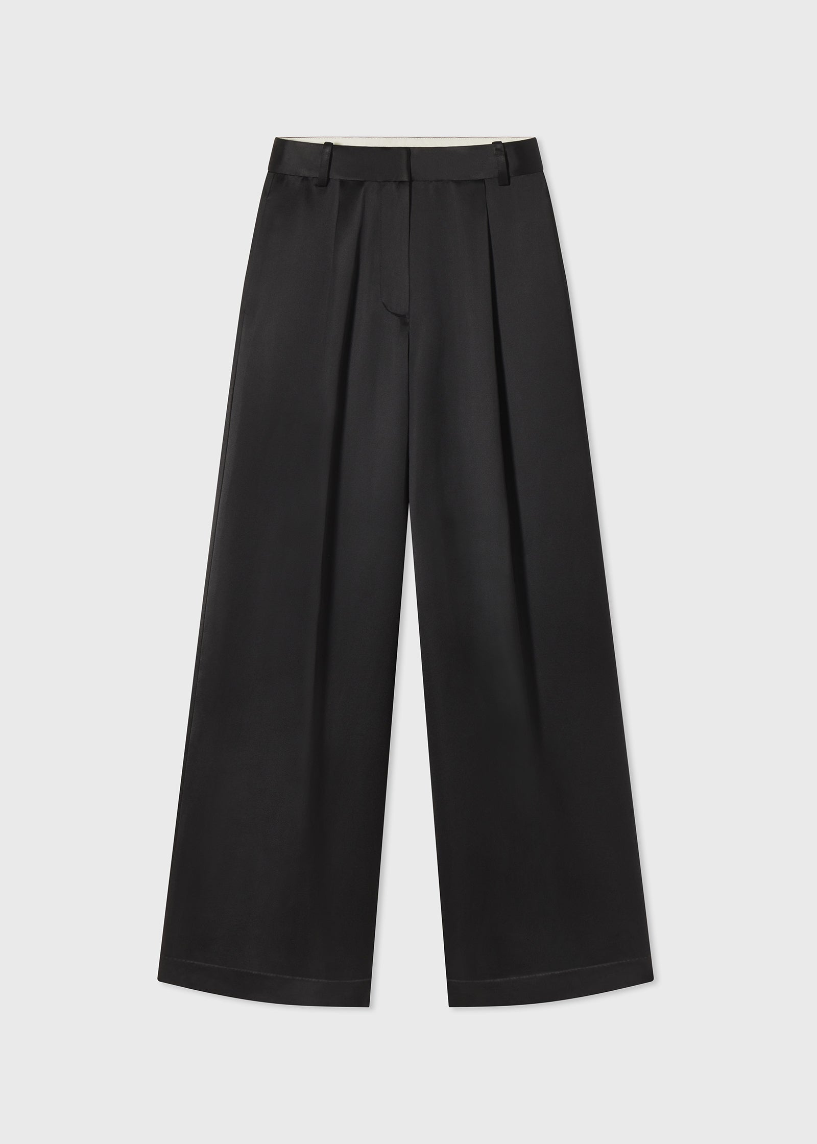 Evening Trouser in Satin - Black - CO Collections