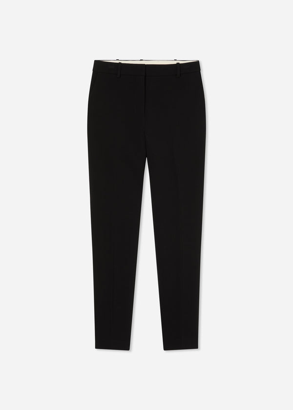 Tailored Pipe Legged Trouser in Cotton - Black - CO