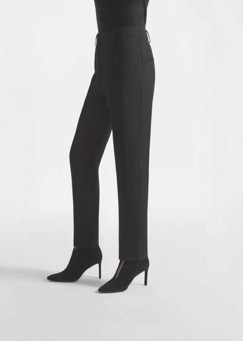 Cigarette Trouser in Crepe - Black, image 1 of 5