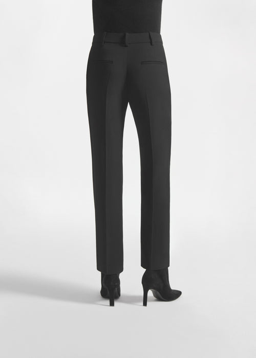 Cigarette Trouser in Crepe - Black, image 2 of 5