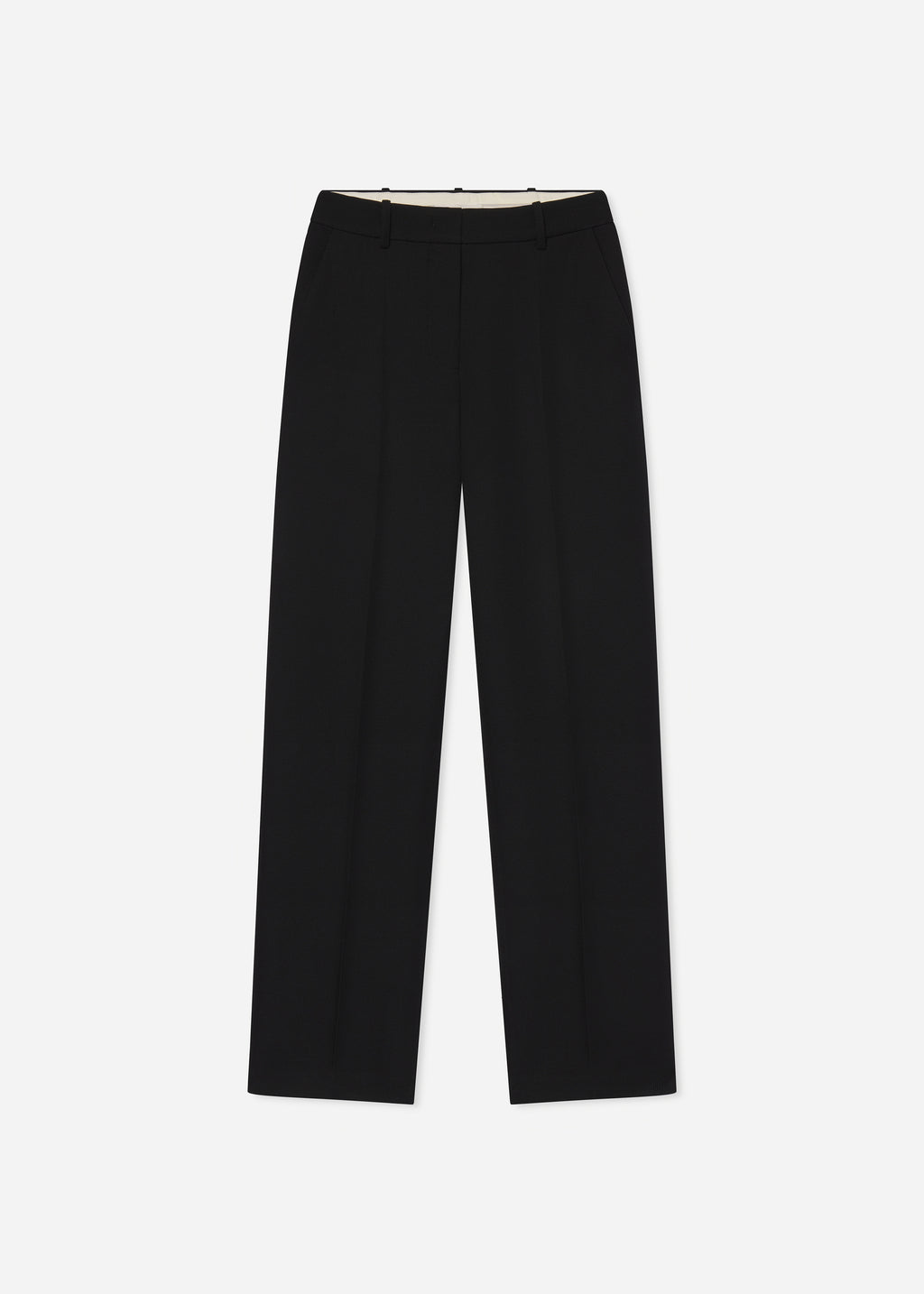 Tailored Straight Pant in Virgin Wool - Black - CO