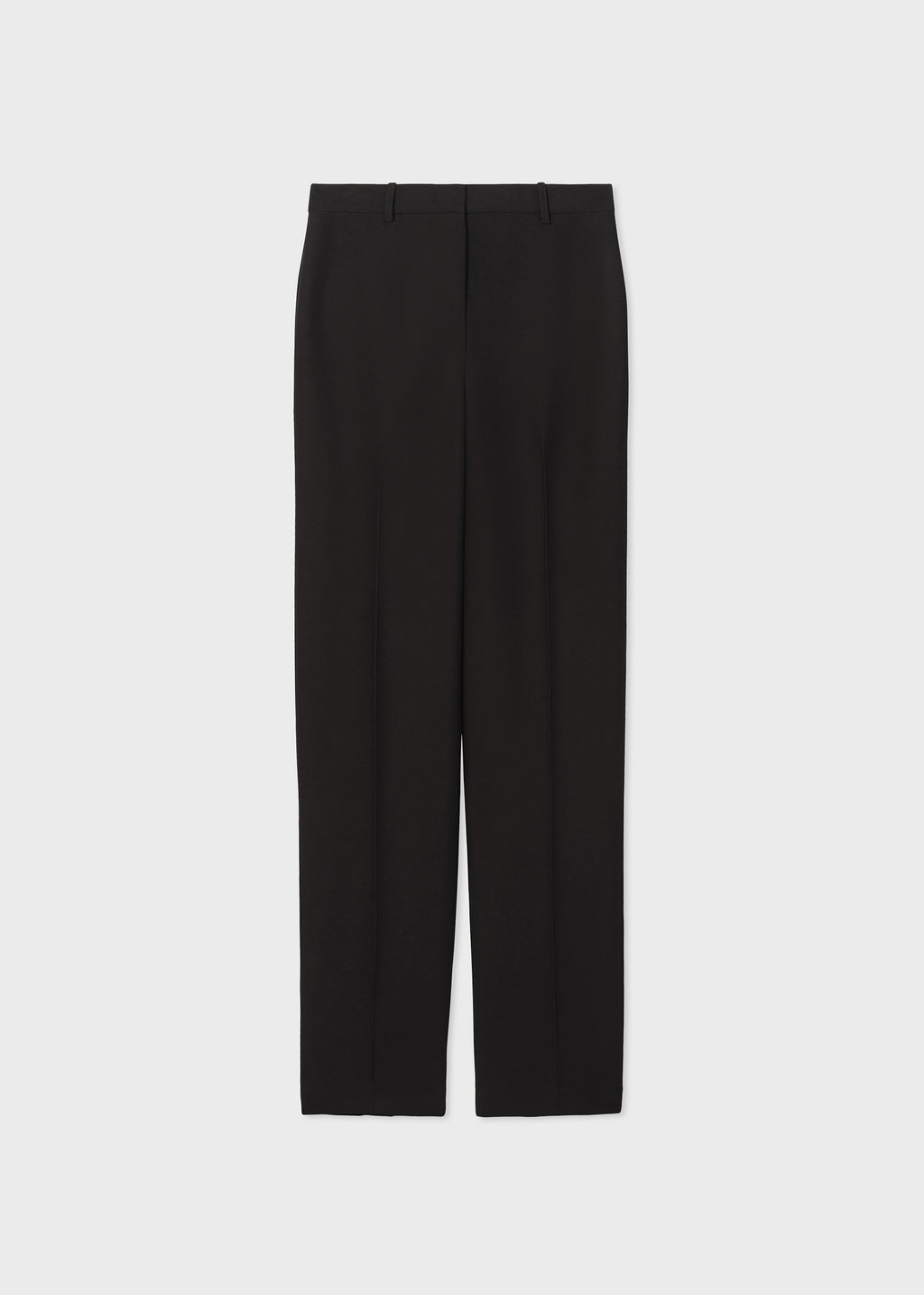 Straight Vented Pant in Faille - Black - CO