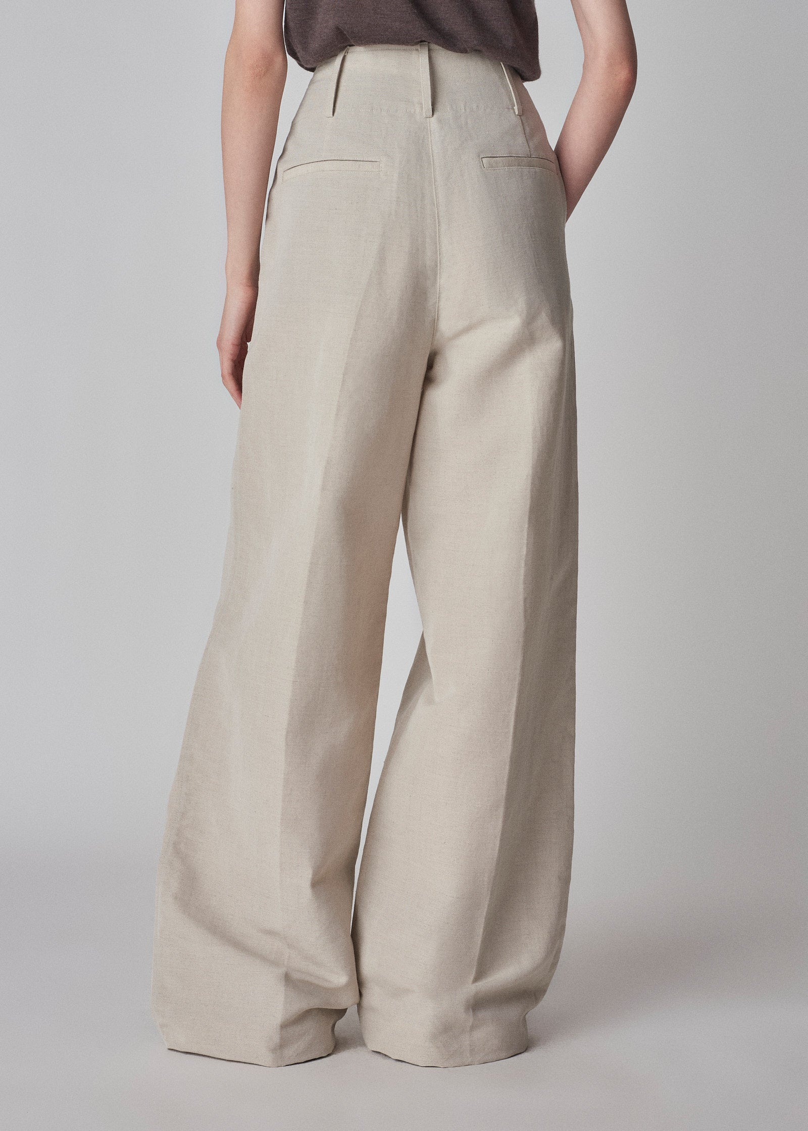 Casual Trouser in Linen - Clay - CO Collections