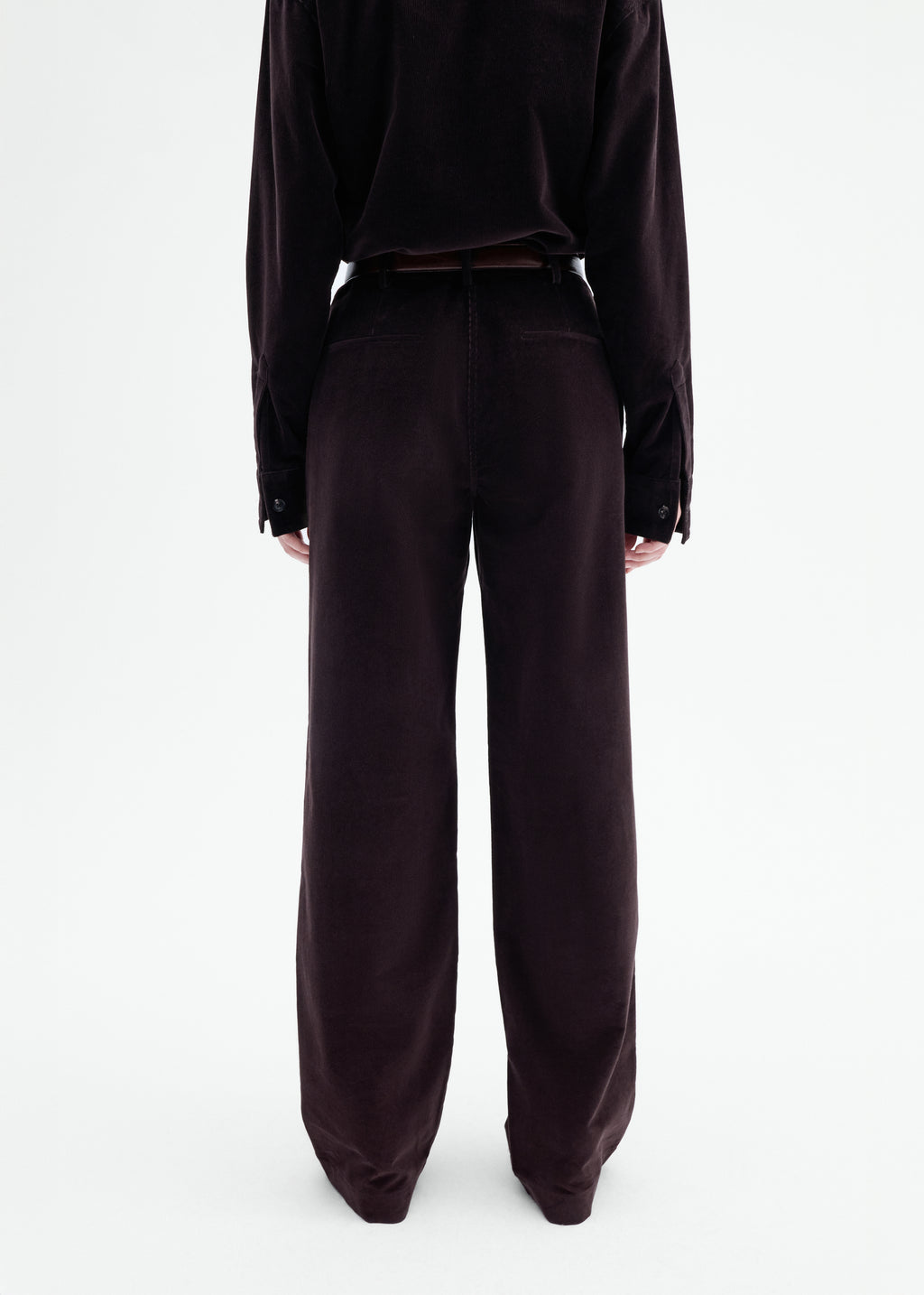 Corduroy Wide Leg Pant - Chocolate - CO