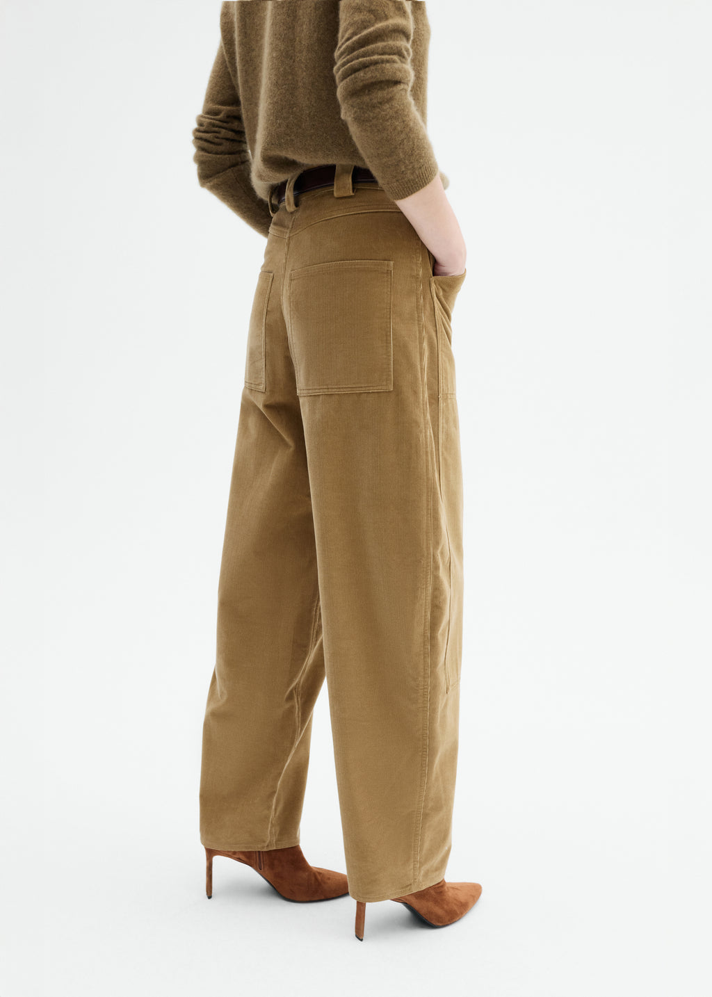 Corduroy Barrel Pant - Camel - CO