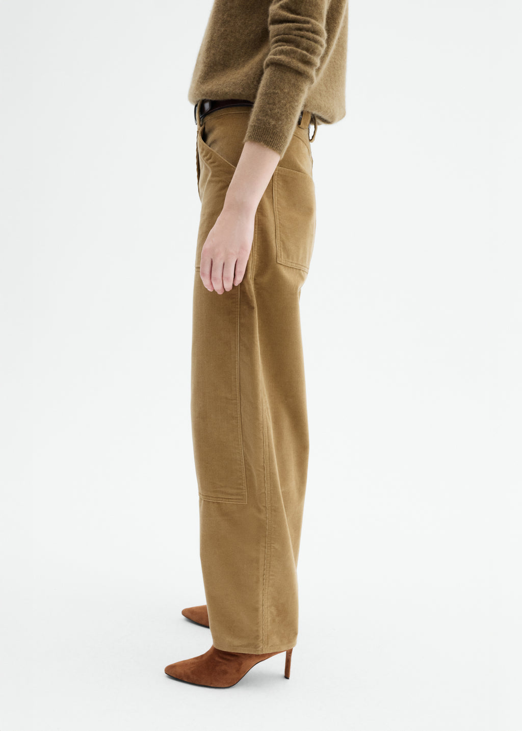 Corduroy Barrel Pant - Camel - CO