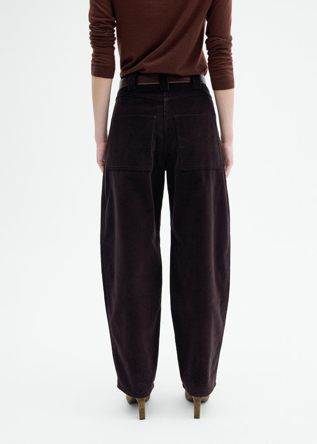 Corduroy Barrel Pant - Chocolate - CO