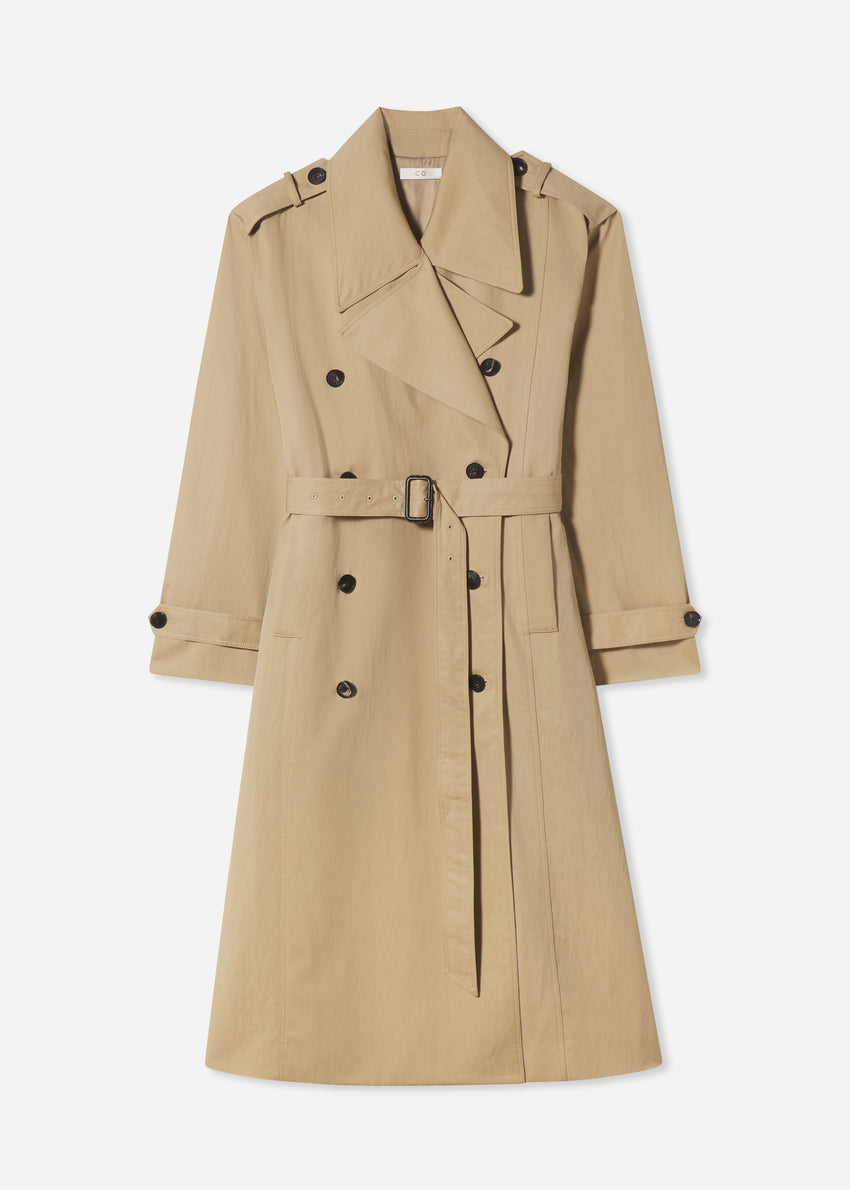 トレンチコート VETEMENTS Camel cotton oversize trench coat Oversized Trench in Cotton Twill - Camel | CO