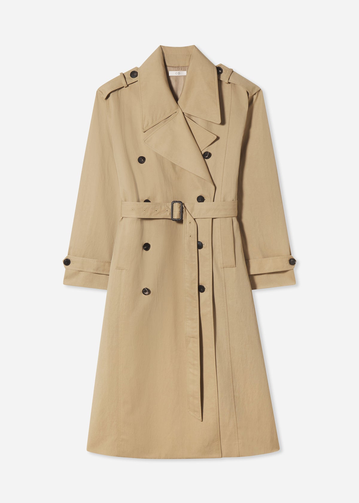 Oversized Trench in Cotton Twill - Camel, image 4 of 4