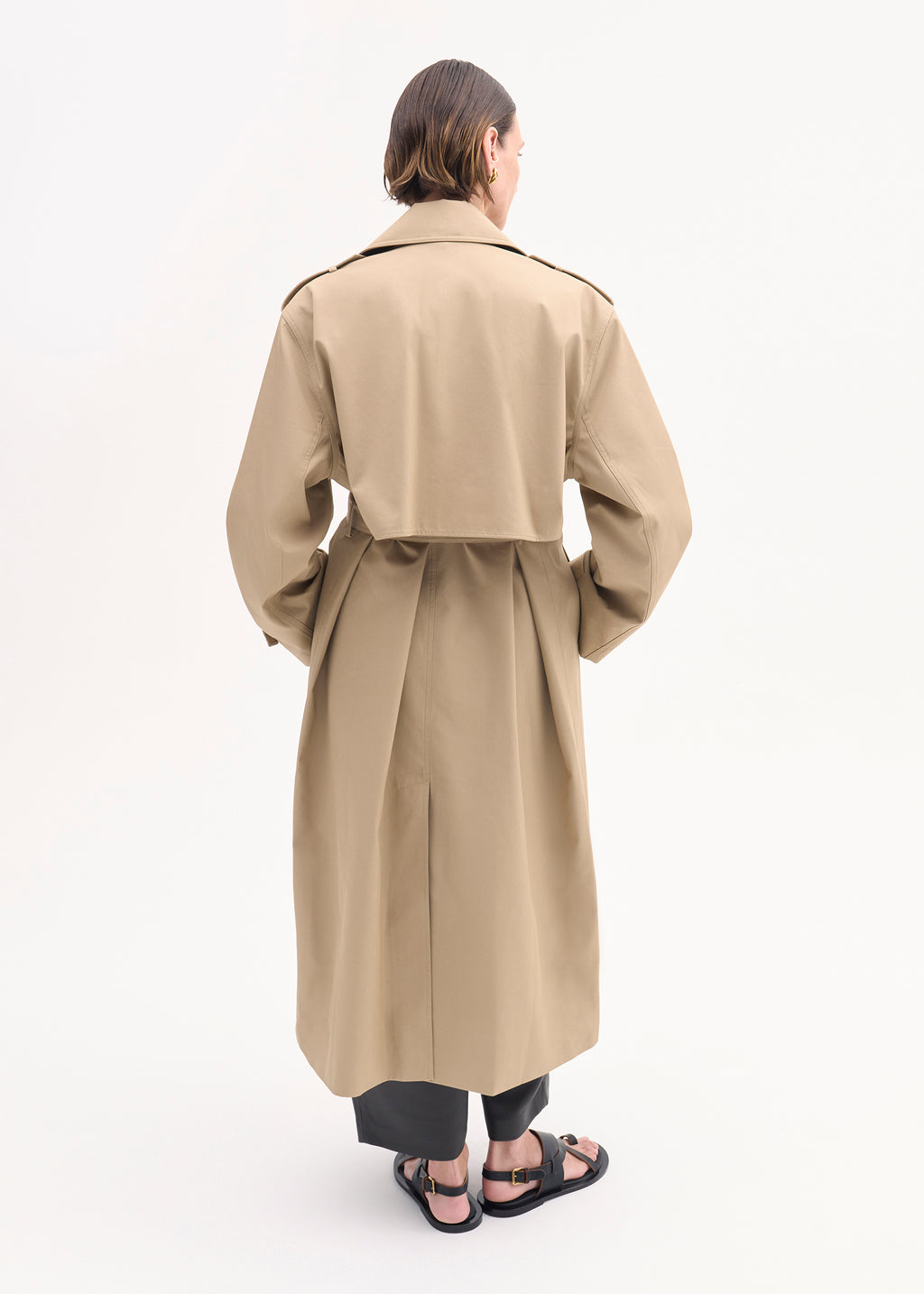 Oversized Trench in Cotton Twill - Camel - CO