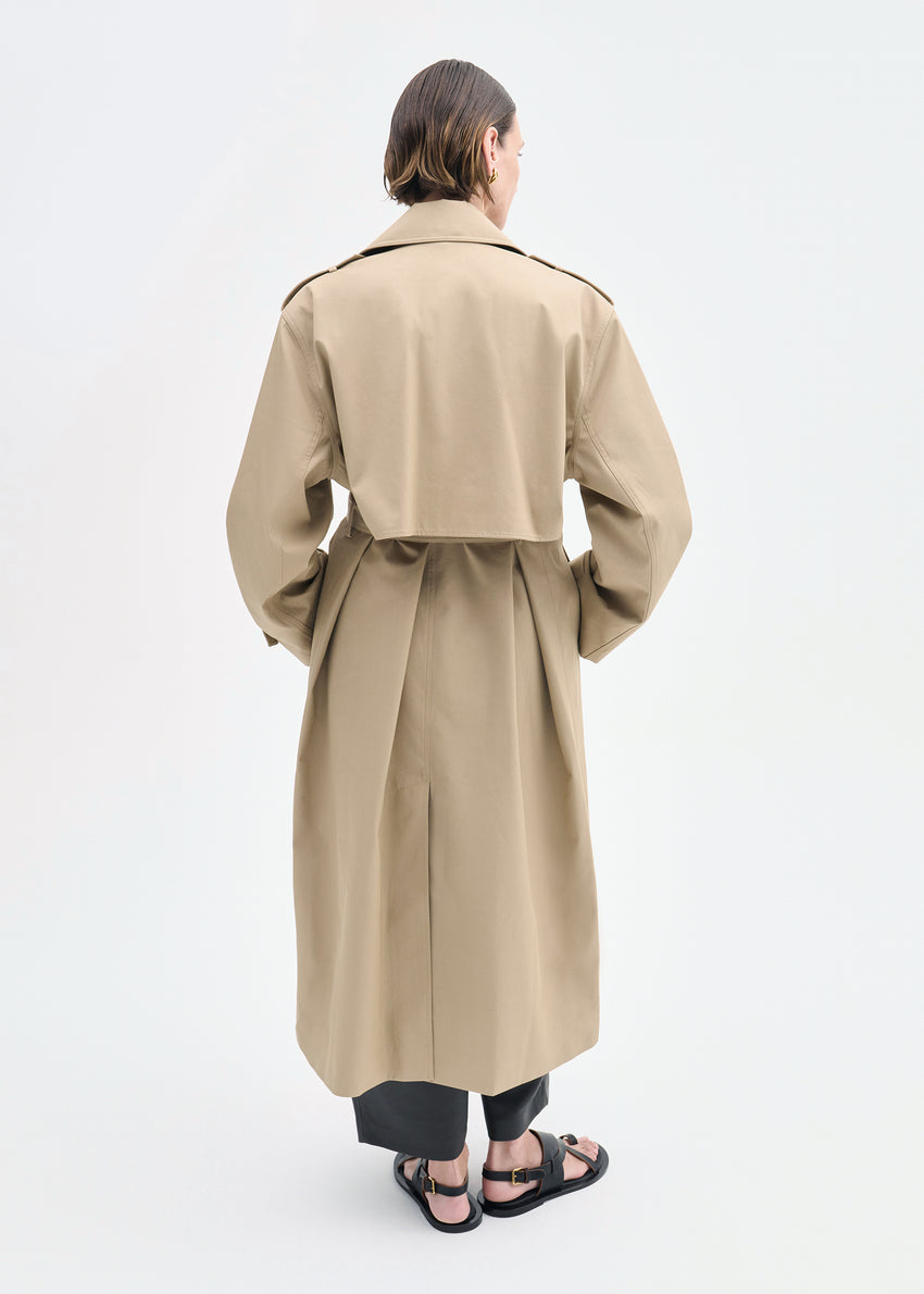 コート Vetements Camel Cotton Oversize Trench Coat Oversized Trench in Cotton Twill - Camel | CO