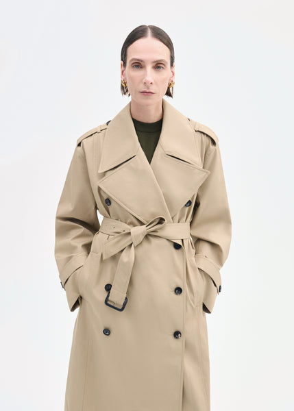 ジャケット・アウター Cotton Twill Big TrenchCargo Pocket Coat Cotton Twill Big TrenchCargo Pocket Coat