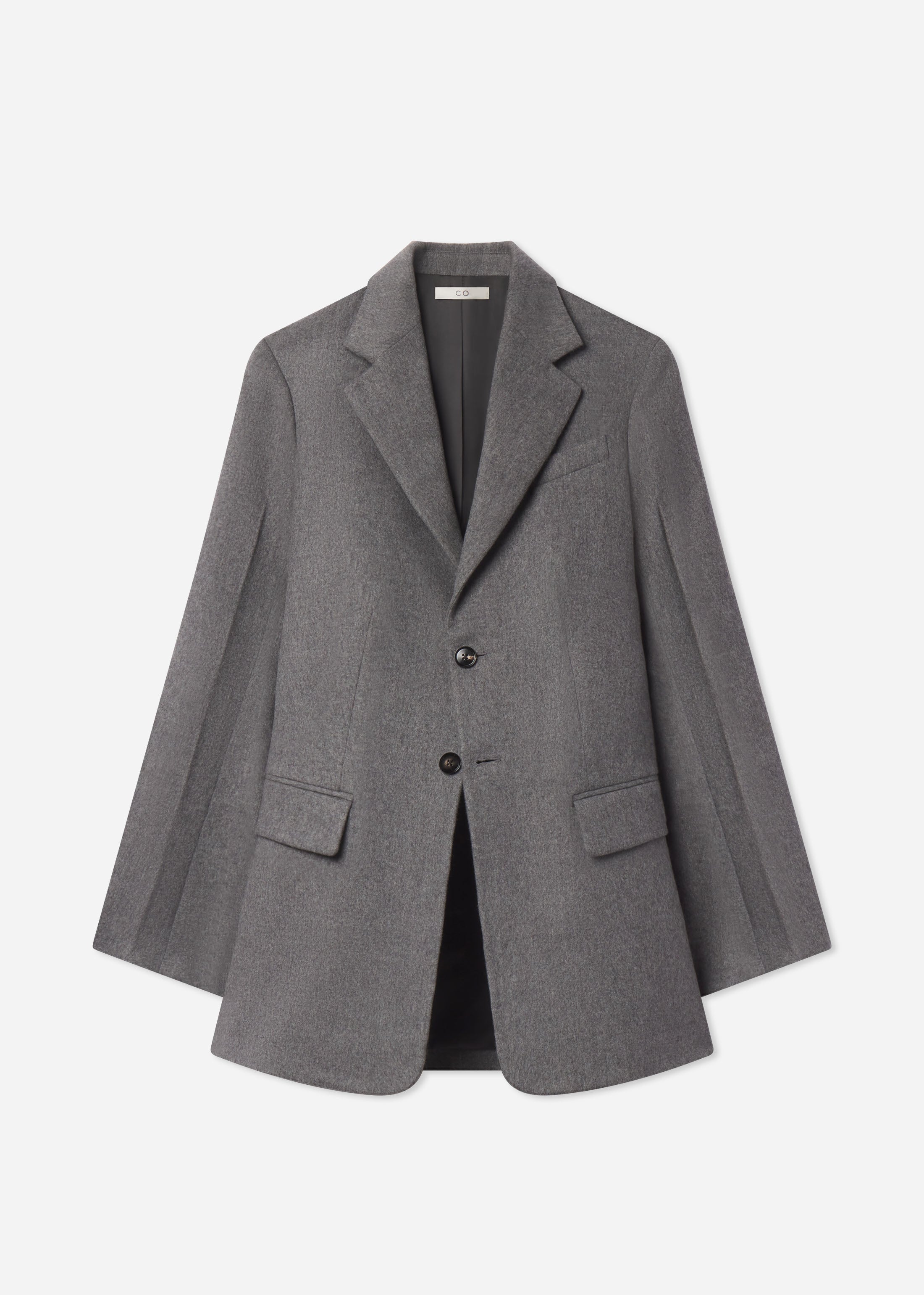 Relaxed Blazer in Wool Cashmere - Grey Melange, image 4 of 4