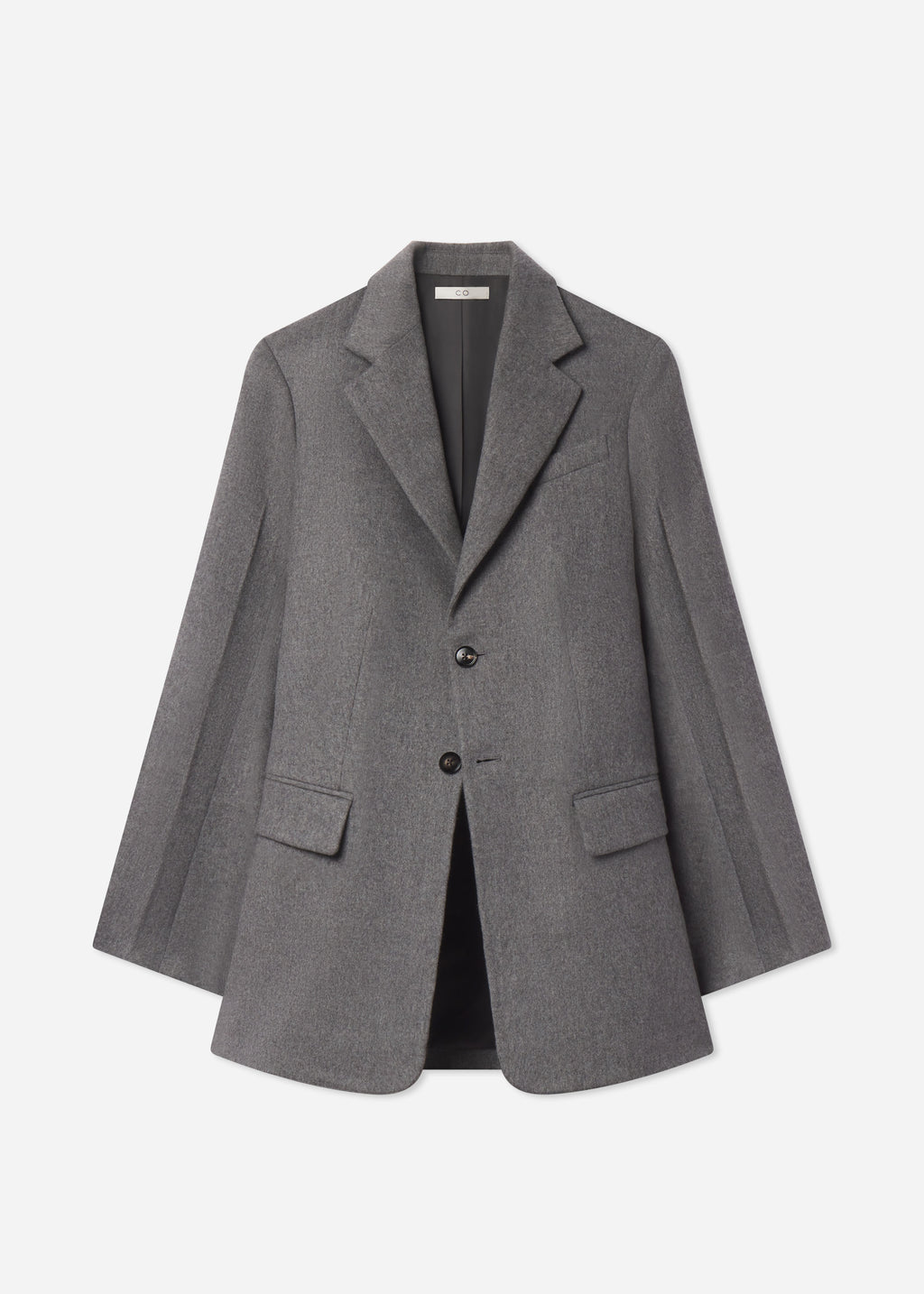 Relaxed Blazer in Wool Cashmere - Grey Melange, image 4 of 4