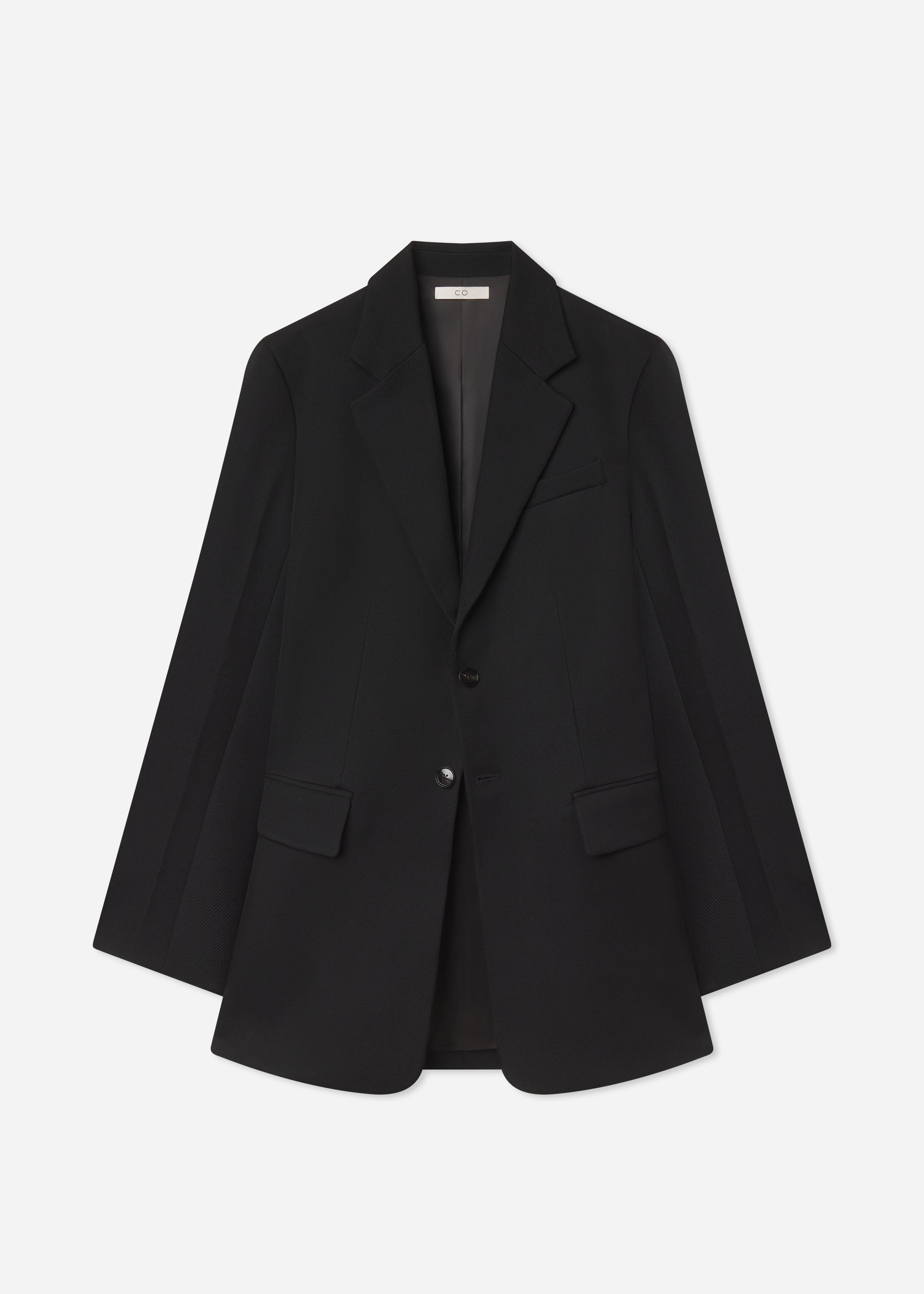 Relaxed Blazer in Wool - Black