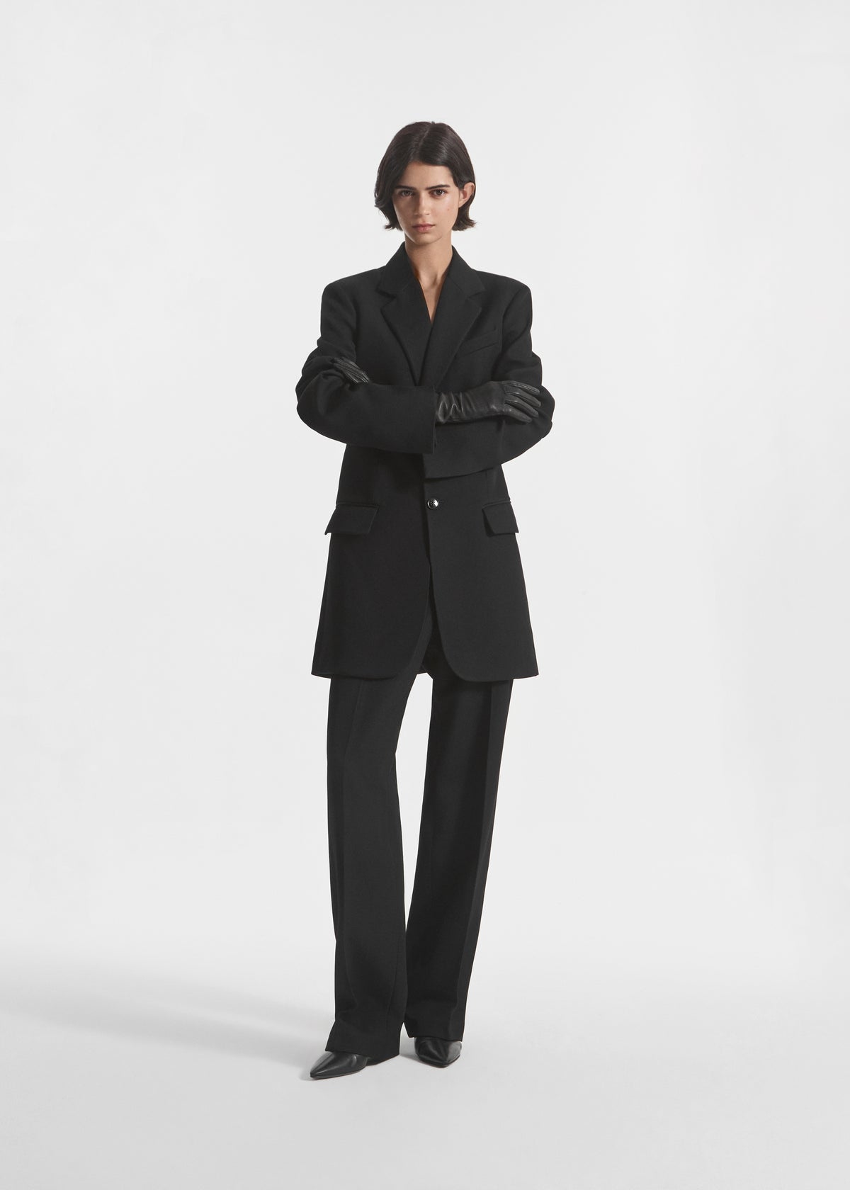 Relaxed Blazer in Wool - Black, image 2 of 4