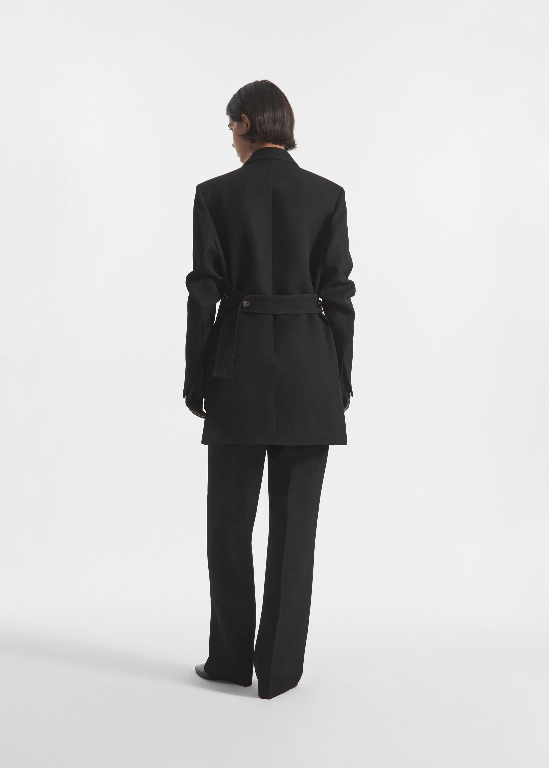 Relaxed Blazer in Wool - Black