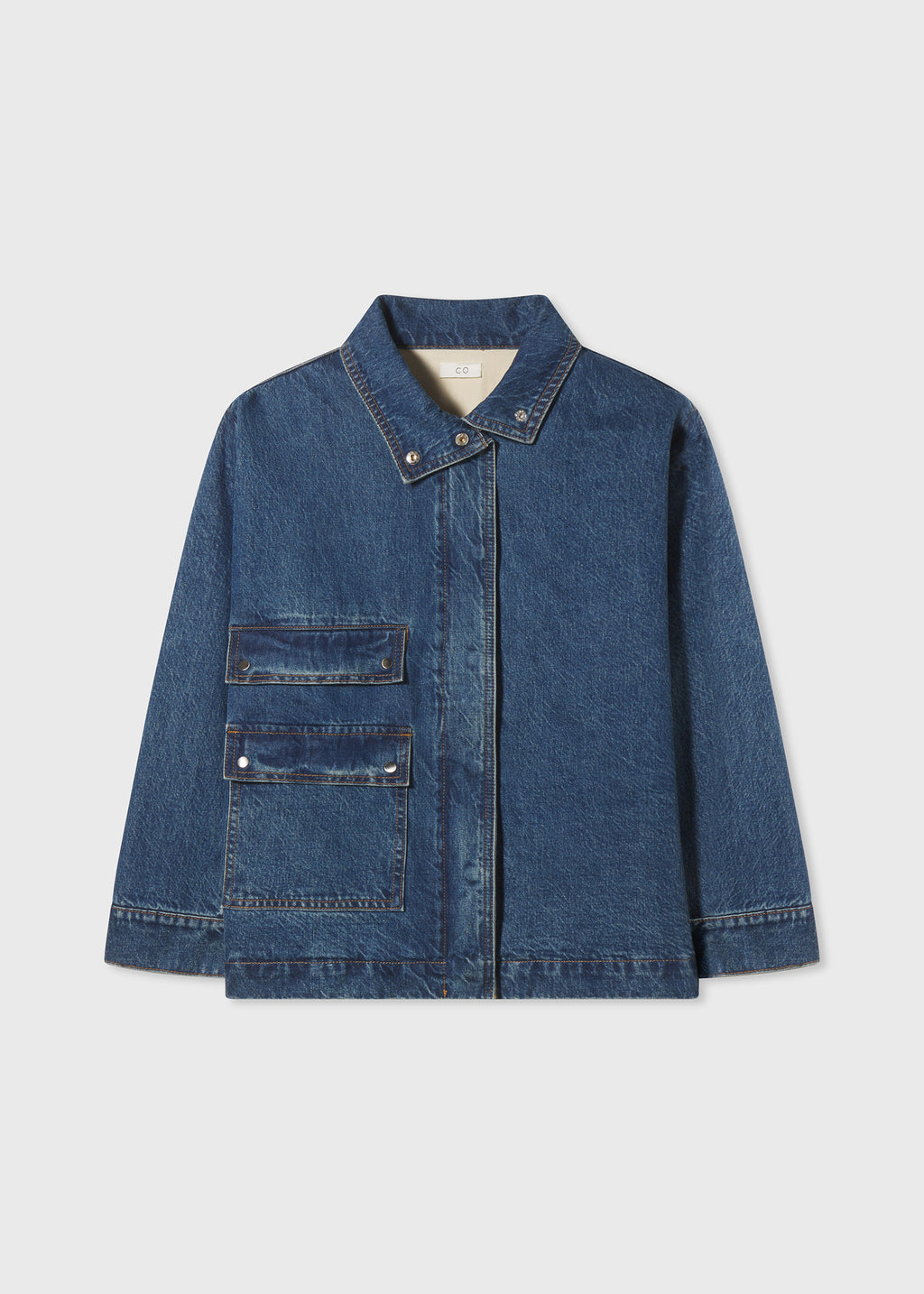 Bomber Jacket in Denim - Indigo - CO