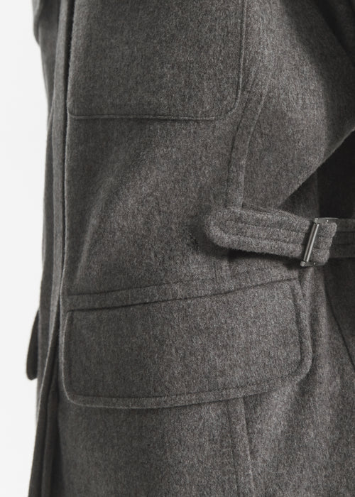 Workwear Shirt Jacket in Wool Cashmere - Grey Melange, image 3 of 4