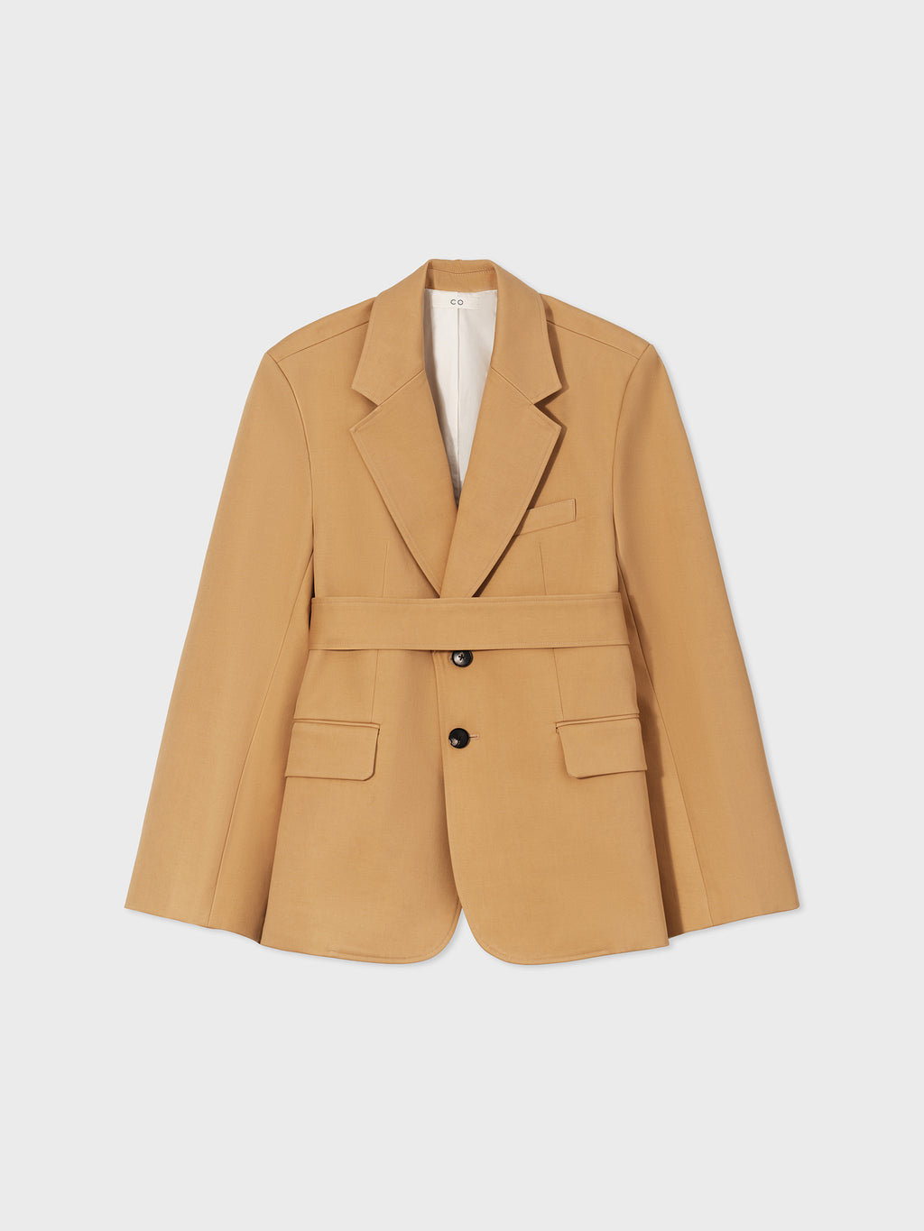 Canvas Belted Blazer  n Cotton  - Butterscotch - CO