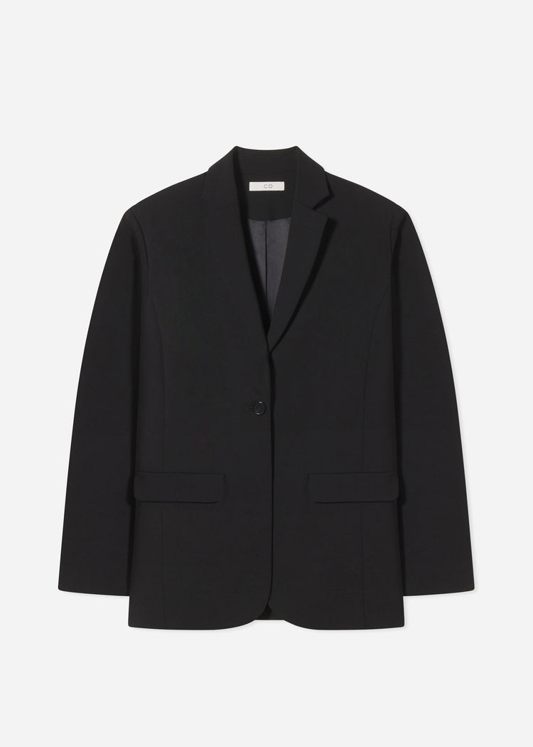 Boxy Jacket in Virgin Wool - Black, image 5 of 5