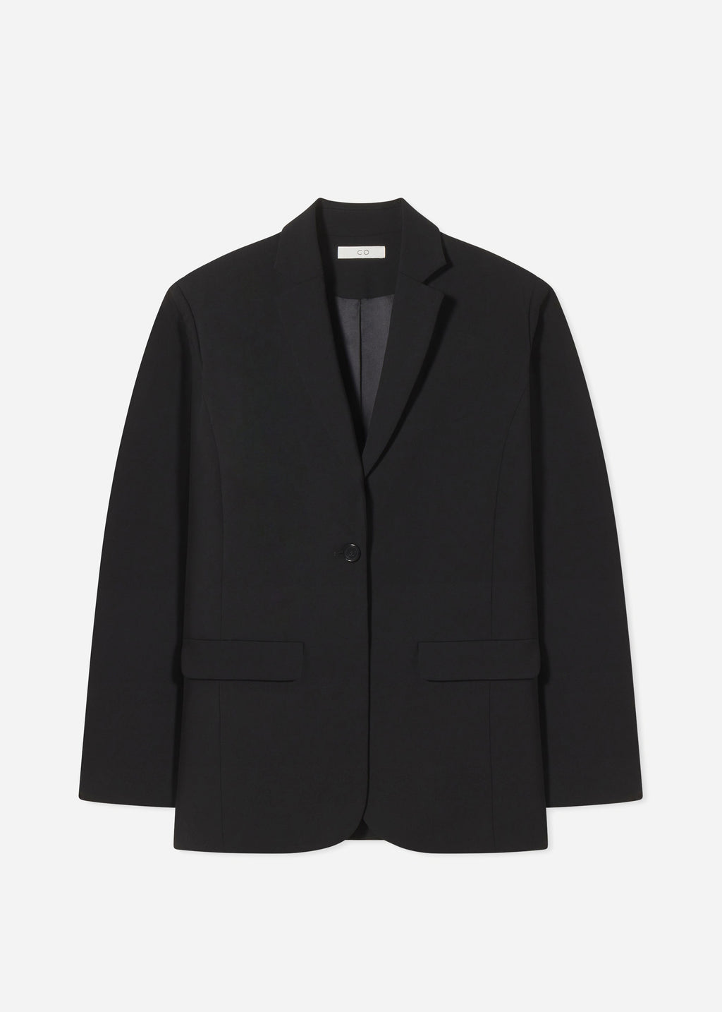 Boxy Jacket in Virgin Wool - Black - CO