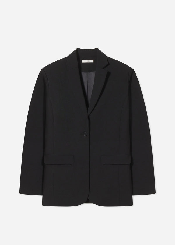 Boxy Jacket in Virgin Wool - Black - CO