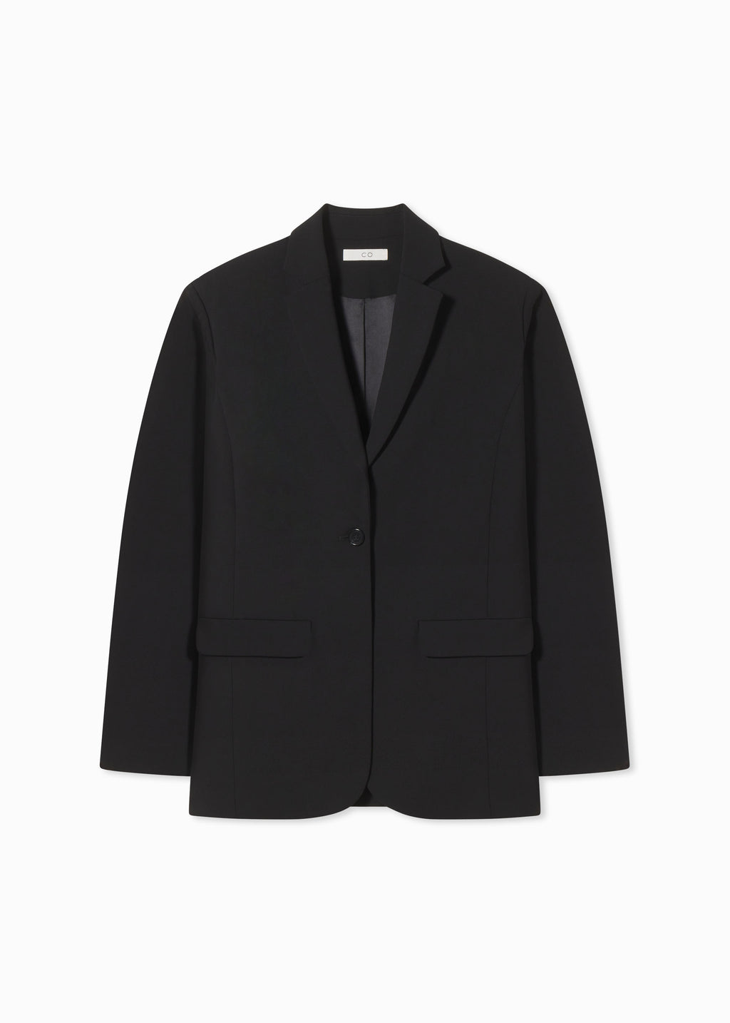 Boxy Jacket in Virgin Wool - Black - CO