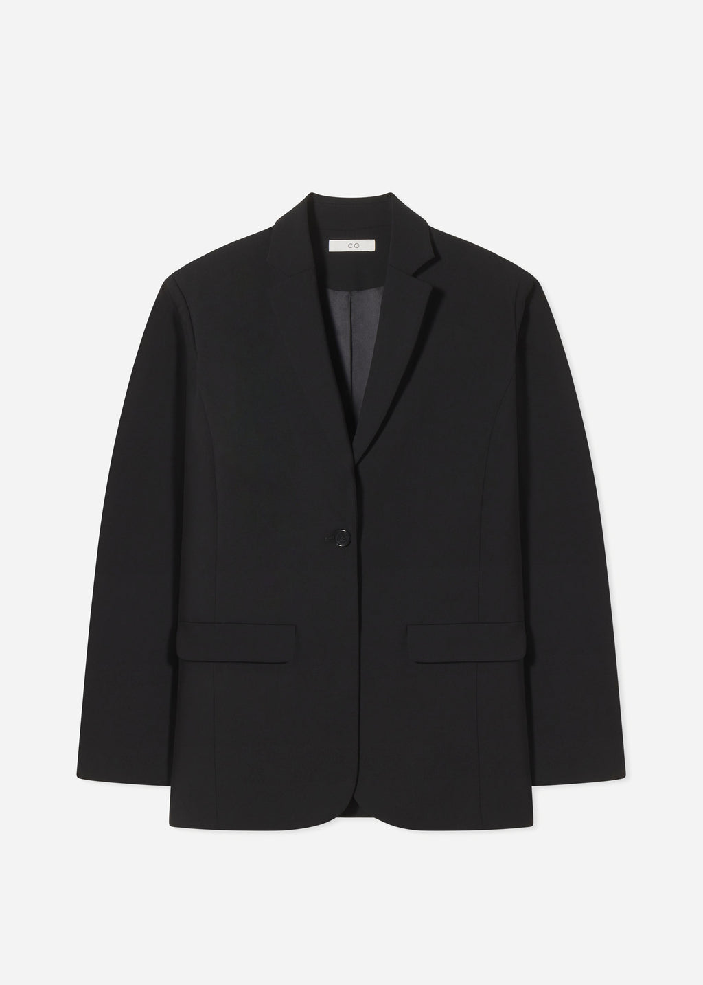 Boxy Jacket in Virgin Wool - Black - CO