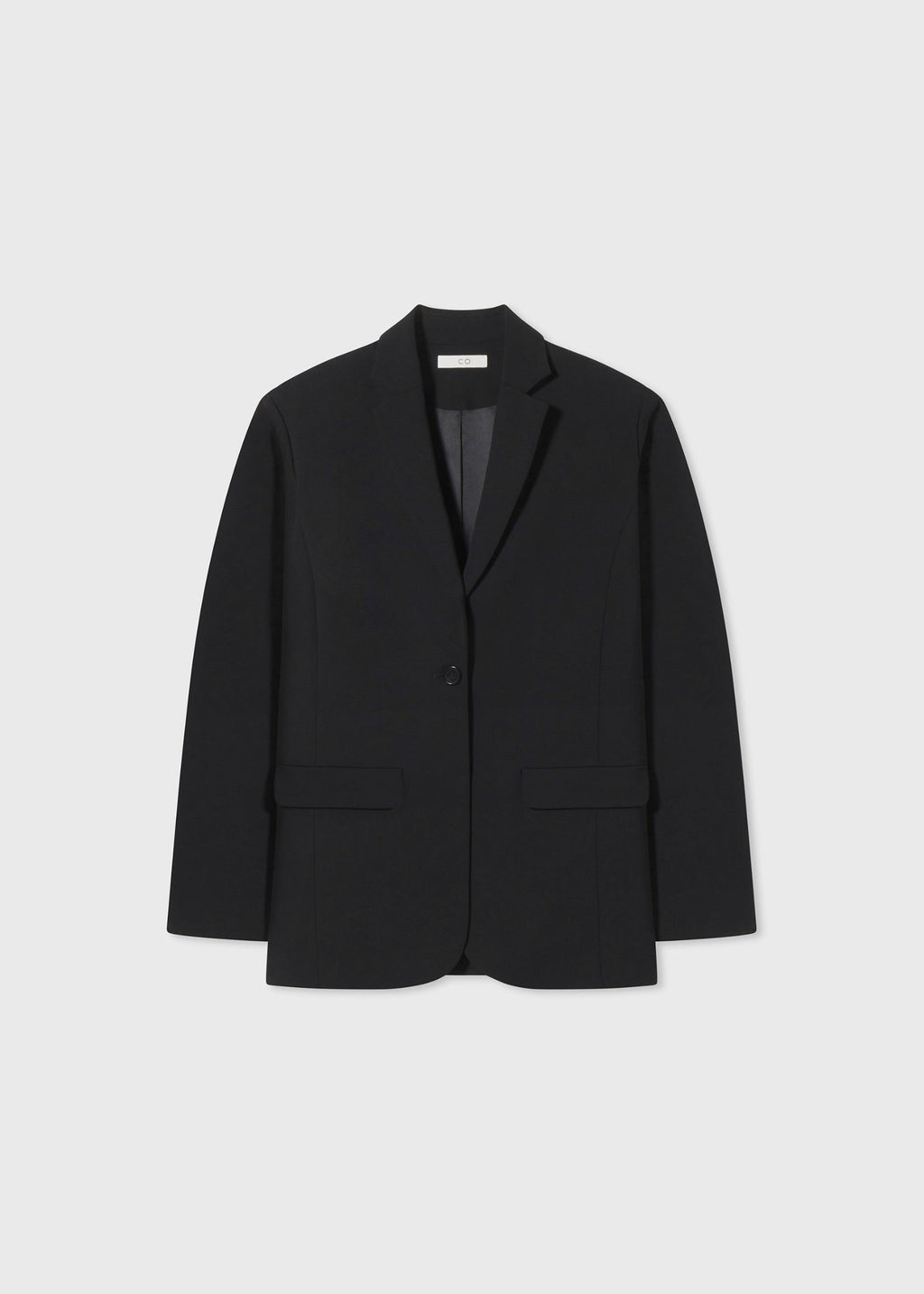 Boxy Jacket in Virgin Wool - Black - CO