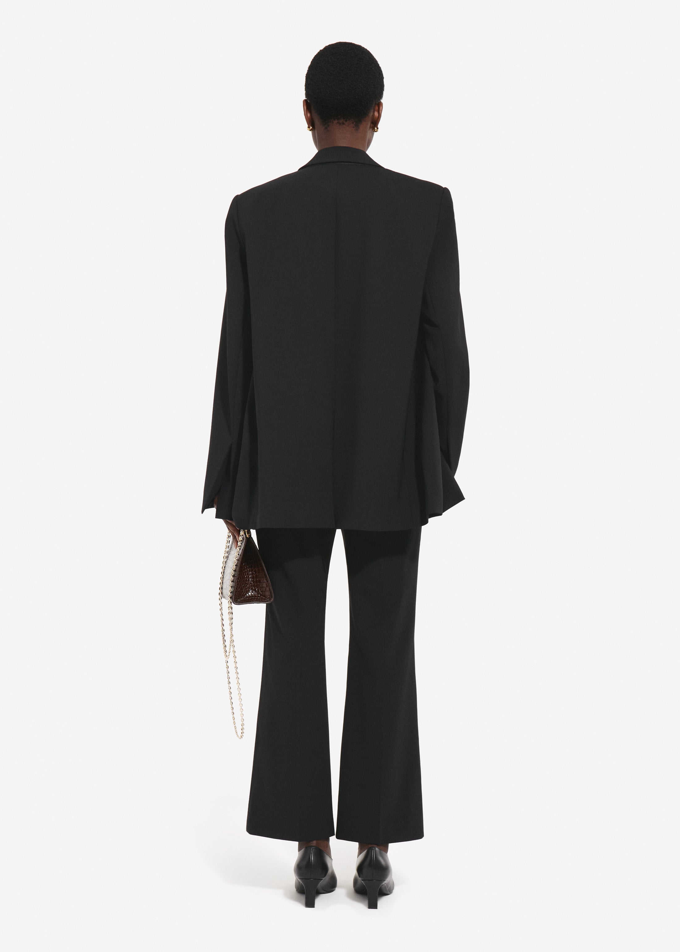 Boxy Jacket in Virgin Wool - Black